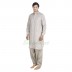 Cotton Pathani suit - White strips on Tea color